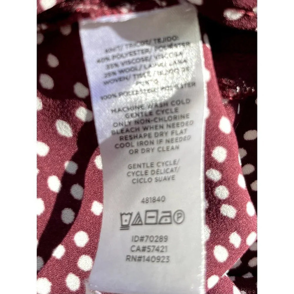 LOFT Mixed Material Maroon Sweater XS - Picture 5 of 5